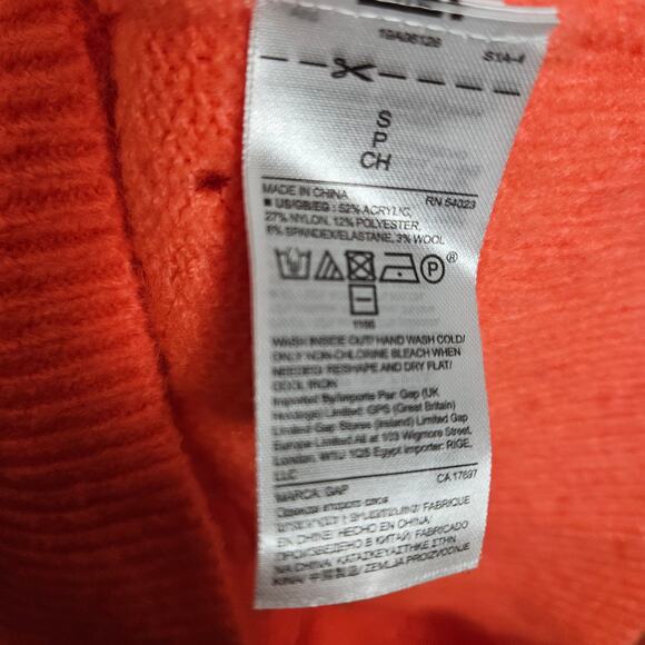 Gap Bright Coral Lightweight Sweater Sz Small - Picture 6 of 8
